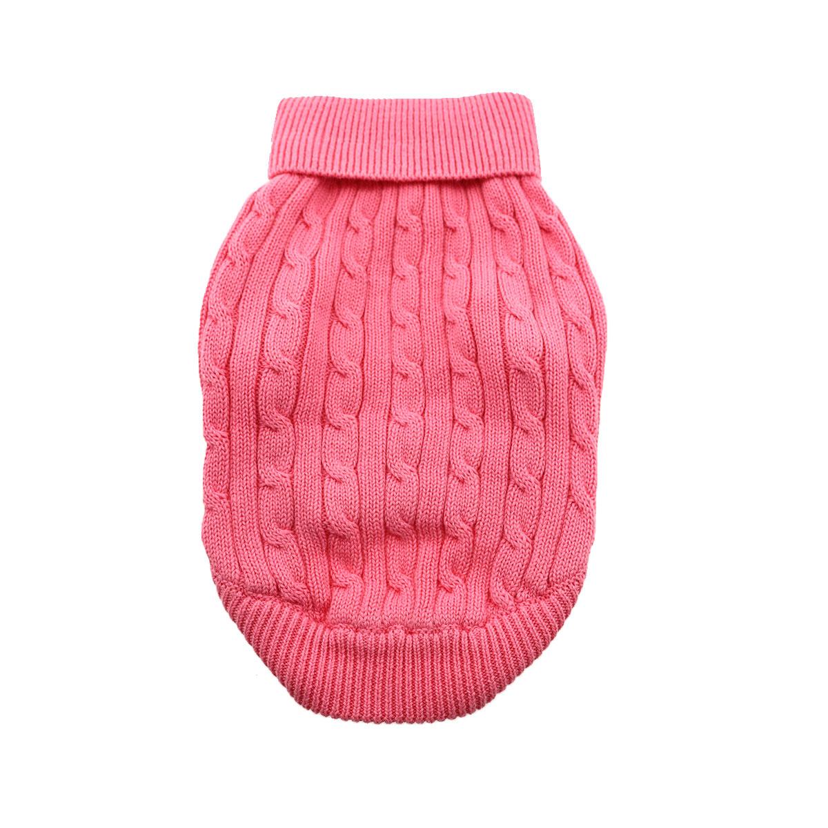 Cable Knit Dog Sweaters - Red (Customer Return) Medium